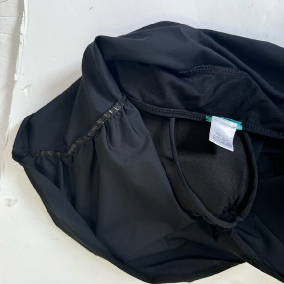 SPANX AssetsNEW LaceUp Ruched Tankini Halter Bikini Top Control Slimming Black M - Picture 9 of 16